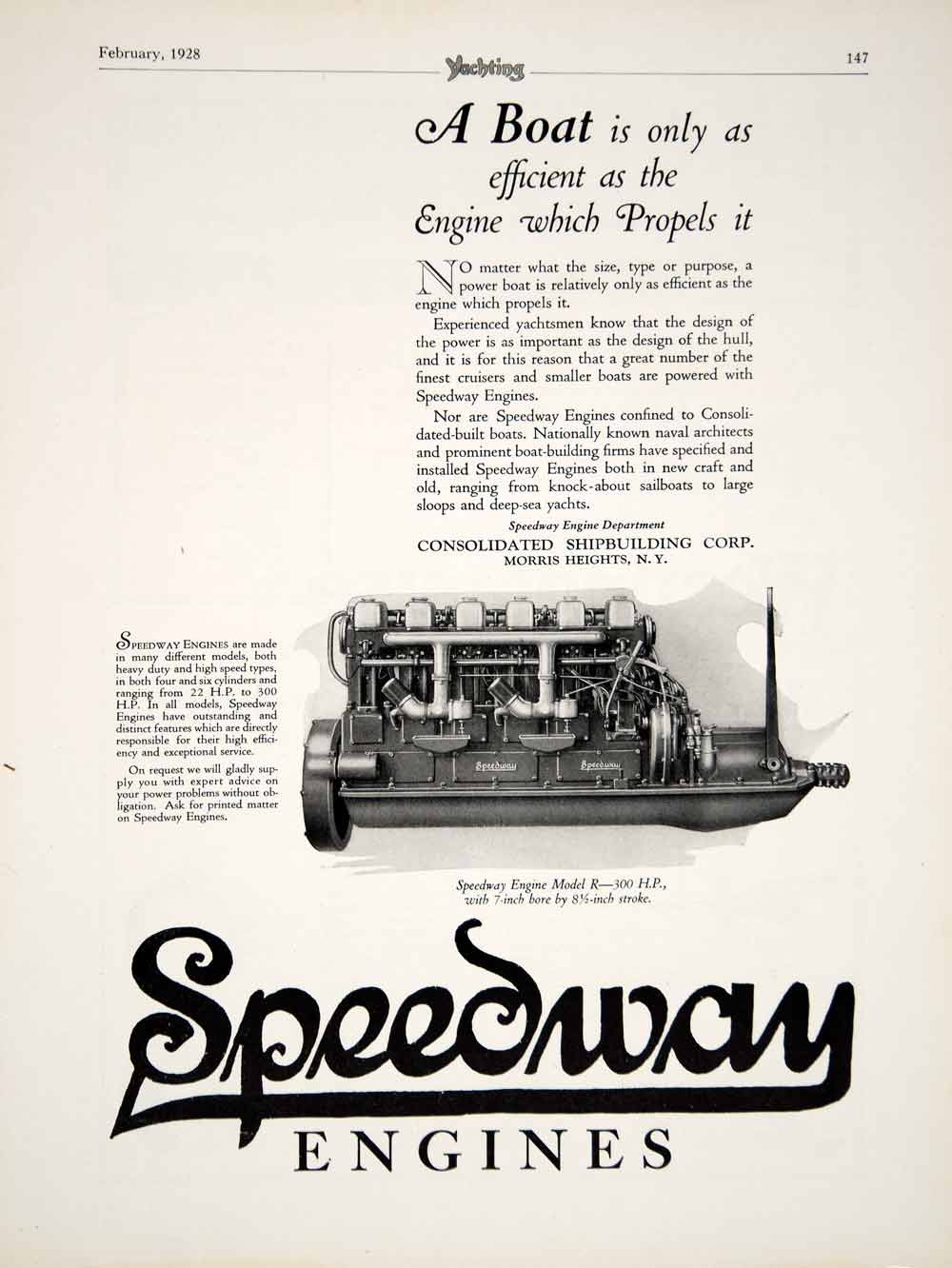 Speedway Motor Ad
